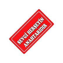 Sevgi Herşeyin Anahtarıdır Yazılı Sök-tak-pratik Dekor Plaka