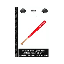 Delux Serisi Oyun Hobi Antrenman Seti 24" Beyzbol Sopası Yerli Kırmızı