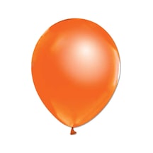 Metalik Balon 12 Inç Baskısız - 100 Adet Turuncu