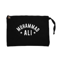 Muhammad Ali Text Siyah Clutch Astarlı Cüzdan / El Çantası Siyah