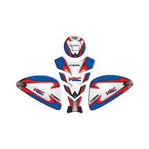 Honda Cbr 125cc-250cc 2005 - 2018 Uyumlu Tank Pad Set 004 Çok Renkli