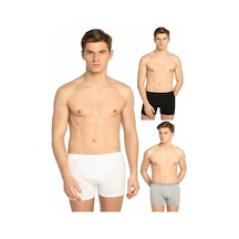 12 Adet Karışık Renk Likralı Boxer Çok Renkli