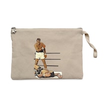 Muhammed Ali Winning Fighter Krem Clutch Cüzdan / El Çantası Krem