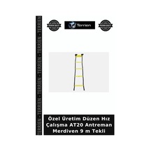 Özel Üretim Düzen Hız Çalışma At20 Antreman Merdiven 9 M Tekli Çok Renkli