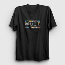 Presmono Unisex Logo V2 Muse T-shirt Siyah