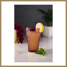 Bezos Akrilik Mürdüm Tekli Uzun Bardak & Su Meşrubat Bardağı 400 Ml Cam Değildir 22