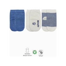 Diğer Markalar Nessiworld Puanlı Kaymaz Penye Soket Çorap 3'lü Bs10108 İndigo Adet Fiyatıdır Çok Renkli