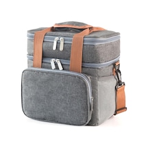 Büyük Öğle Yemeği Çantası 21 Kutu 13 L , Erkekler, Kadınlar, Yetişkinler İçin Çift Katlı Yalıtımlı Öğle Yemeği Soğutucu Çantası, Okul Ve Kamp İçin Su Geçirmez, Sızdırmaz Dayanıklı Soğutucu Çanta Çok Renkli