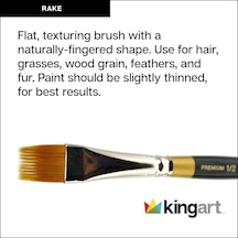 Lexroo Original Gold Paint Brush-flat Rake, Size: 3/4