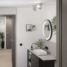Rıolight Modern1 Krom1 Mafsallı Hareketli Başlık 4xgu10 Duylu Led Spot Avize Ampül Dahil Krom