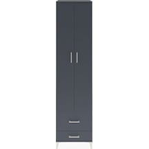 Hyperion Dolap 5 Raflı 2 Çekmeceli 2 Kapaklı 60x44x243 Antrasit-antrasit Antrasit