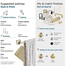 Amerock -havlu Halkası 7-9/16 İnç 192 Mm Altın Şampanya Boy Havlu Tutacağı -banyo Donanımı -banyo-aksesuarları