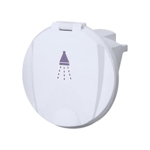 Case For Shower Head. Round. W/Lid. White