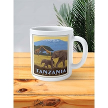 Tanzania Tanzanya Baskılı Kupa Bardak Kişiye Özel Desen 3 Çok Renkli