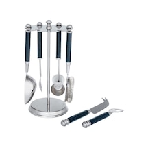 La Medore Blue Croco Leather Bartool Set L 4x14x27 Cm
