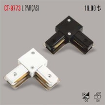 Cata Ct-9773 Monofaze Ray L Parça Ray Armatür Için Beyaz - Siyah