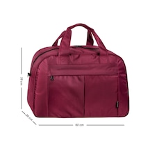 Galb Leather Komple Astarli 1 Kalite Capraz Askilikli Seyahat Cantasi Buyuk Boy Bordo