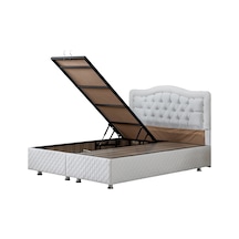 Setaymobilya Baza, Şah Beyaz Çift Kişilik Baza + Başlık, Mdf - Setay