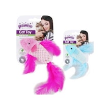 Pawise 9 CM Catnipli Peluş Balık Kedi Oyuncağı Çok Renkli