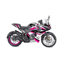 Bajaj Rs200 Rr Model Tasarım Motosiklet Sticker Etiket Modeli Pembe - Siyah