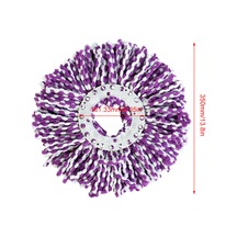 Ximistore9 360 Derece Döner Mikrofiber Mop Başkanı - Su Absorbsiyonu Yüksek, Ahşap Zeminler İçin Uygun Mor-beyaz