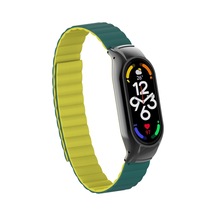 Mobilteam Xiaomi Mi Band 7 Uyumlu Krd-69 Kordon-koyu Yeşil-sarı