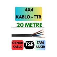 Öznur 4x4 Ttr Kablo Metre Seçenekli Siyah - 20 Metre