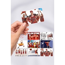 Slam Dunk Kart Kaplama Sticker 8 Adet Çok Renkli