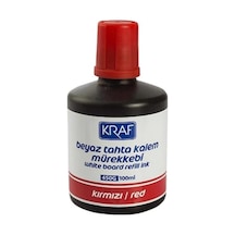 Kraf Beyaz Tahta Kalem Mürekkebi, 100ml, Kırmızı Altın - Siyah