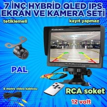 7 İnç Qled Ips Ekran Ve 1 Adet Kelebek Kamera Kayıt Yapmaz 12 V