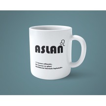 Aslan Burcu Karakter Özellikleri Kahve Kupası Beyaz