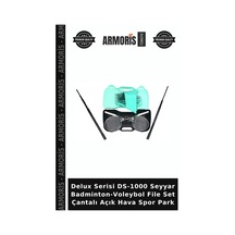 Delux Serisi Ds-1000 Seyyar Badminton-voleybol File Set Çantalı Açık Hava Spor Park Çok Renkli