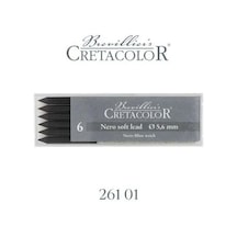 Cretacolor Nero Soft Yağlı Kömür Portmin Uç 5,6mm 6lı 26101