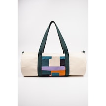 Fabric Craft Bag Spor Çantası Kanvas Günlük Seyahat Ve Fitness Çantası Unisex Krem
