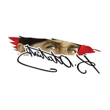 20 X 8.5 Cm Boyutunda Türk Bayrağı Sticker, Atatürk İmzası Abanoz