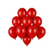 Kırmızı Renk Lateks Pastel Balon 13 Cm - 10 Adet