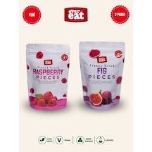 Evereat Frambuaz-incir Freeze Dry Meyve Cipsi 2'li Paket Doğal Atıştırmalık Seti 1 Adet