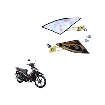Kuba Ege 50 Cub - Sport Motosiklet Ayna Takımı Üçgen Gold Ayna Takım