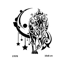 Airbrush Tattoo Hilal Kurt Yapışkanlı Stencil Süsleme Ve Boyama Kalıbı Stencil Kalıp