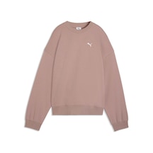 Puma Wardrobe Essentıals Kadın Geniş Kesim Sweatshırt 636035 98 Bej