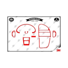 Citroen Saxo 1996-1999 Torpido Konsol Trim Göğüs Maun Kaplama Set 8 Parça Kırmızı