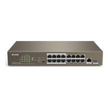 Tenda 16Port 150W Full Poe Tef1118P 16 150W 10/100 1X Sfp Yönetilemez Switch