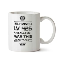 Alien I Survived Lv 426 İki Tarafı Baskılı Kupa Bardak Çok Renkli