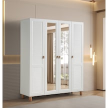 Pema Home Favori %100 Mdf Membran 4 Kapaklı Dolap Gardırop Antrasit - Aytaşı