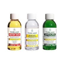 Yağlı Boya Seti Yardımcı Malzemeler 3x100ml Boya Fırça Temizleyici - Kokusuz Terebentin - Keten Yağı