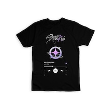 Stoned&Fame Stray Kids, You Can Stay, K-pop Unisex Siyah %100 Pamuk T-shirt SIYAH Siyah
