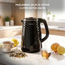 Evona Kettle Noctera Premium 1500 W Parlak Siyah Su Isıtıcısı