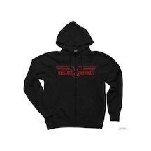 Rammstein Eagle Siyah Fermuarlı Kapşonlu Sweatshirt