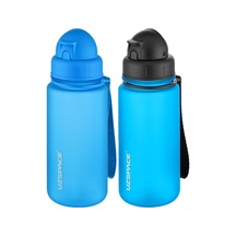 Uzspace 2'li Pipetli Tritan Matara Seti 400 Ml Fiftyfifty -3024seta Mavi-Turkuaz