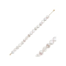12,5 Mm Para İnci Bileklik 18 Cm / Rose Rose Pembe Altın